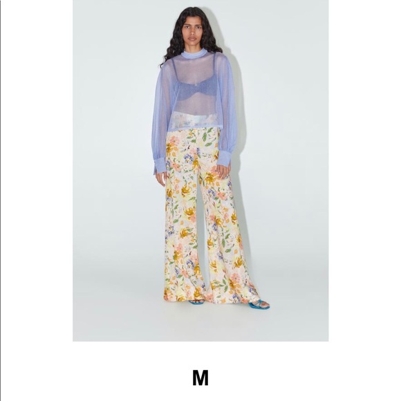 ZARA Semi-Sheer Top with Shiny Effect - Picture 5 of 5